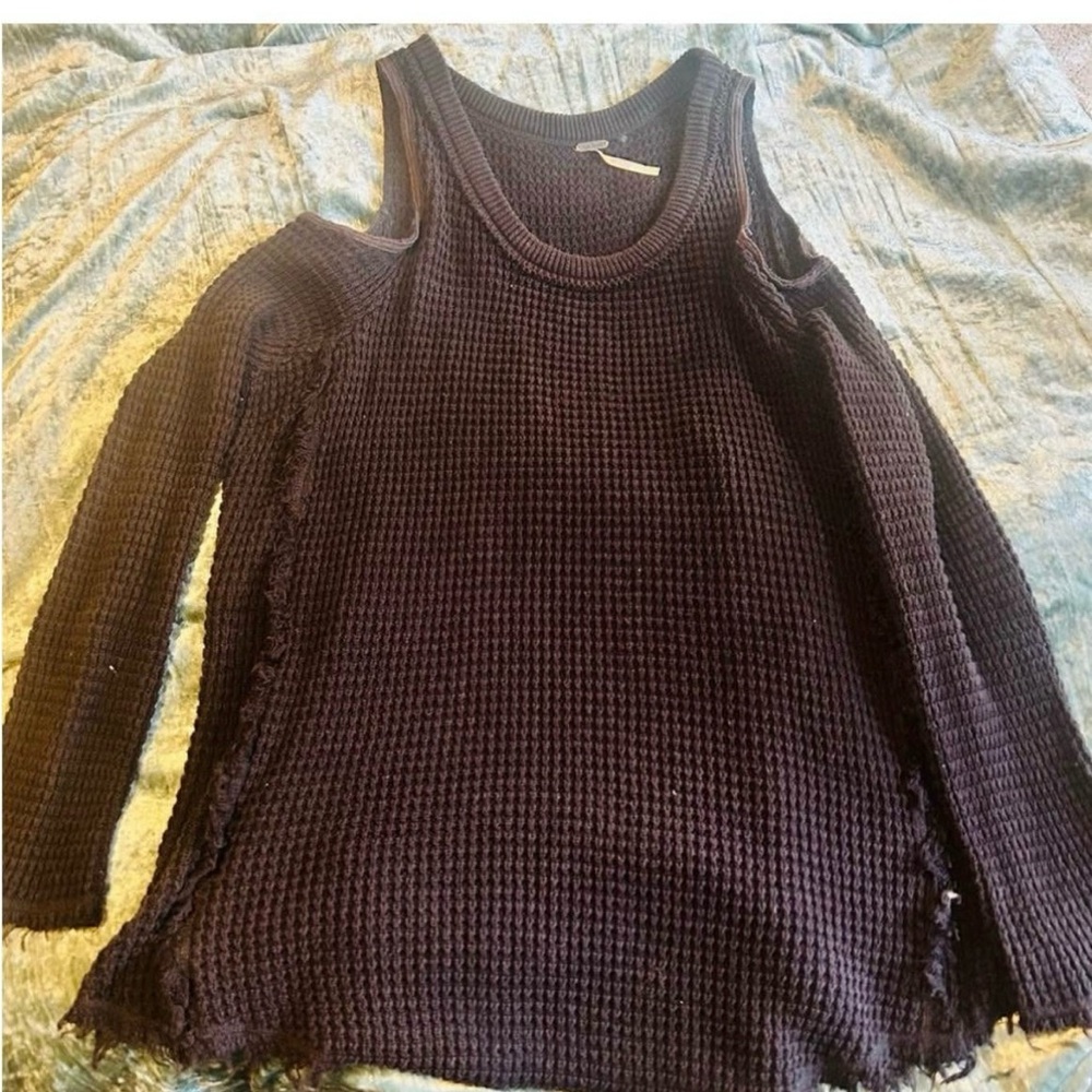 Black Free People Shoulder Sweater sz S